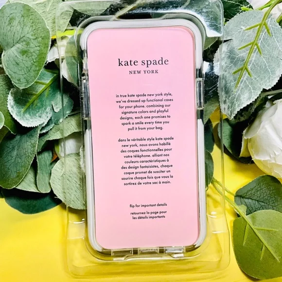 iPhone 11 Pro case ~ KATE SPADE Black and White Floral Phone Case - Picture 2 of 5